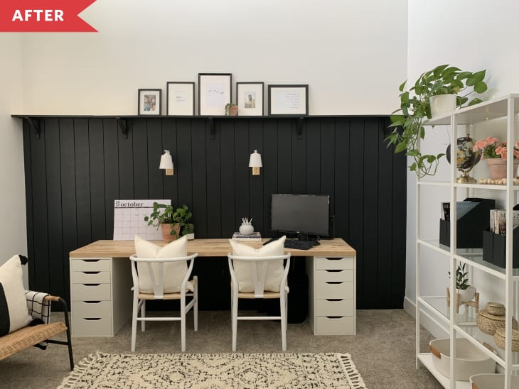 Before And After Budget Scandinavian Style Office Redo Apartment Therapy