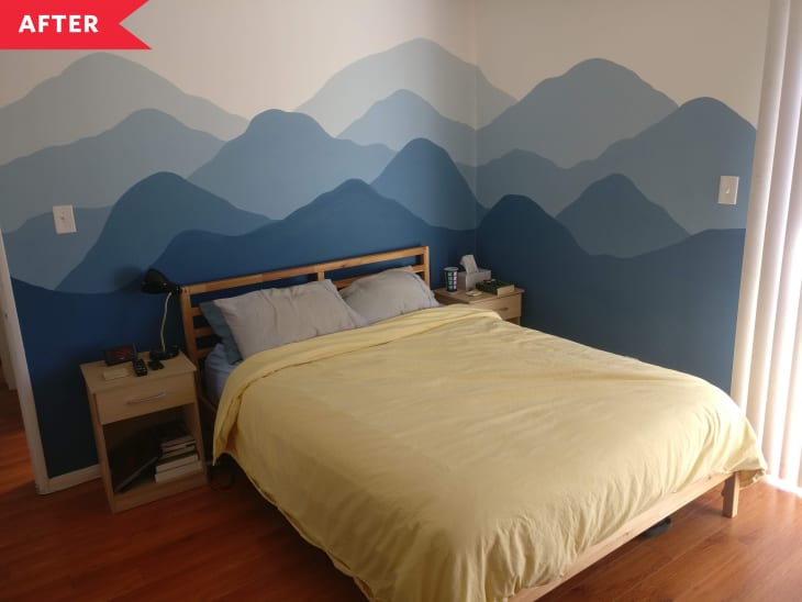DIY Bedroom Mural: $160 Reddit Inspiration Brings the Blue Ridge Mountains Home