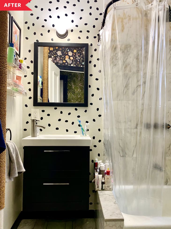 400 Patterned Bathroom Redo Budget Bathroom Refresher