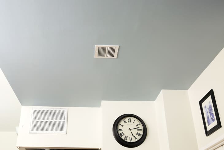 Gray-painted ceiling