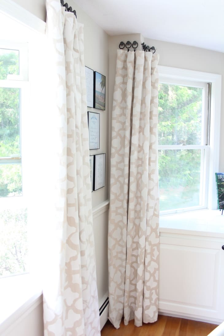 DIY curtains made from drop cloths