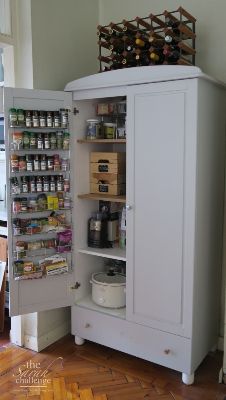 IKEA wardrobe turned pantry