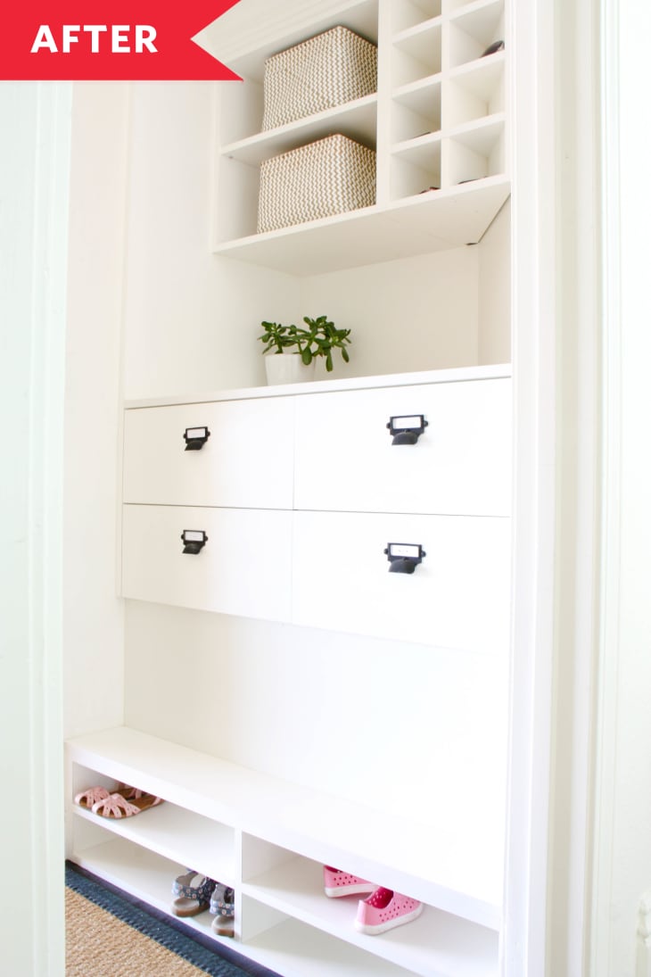 After: Drawers and shelving