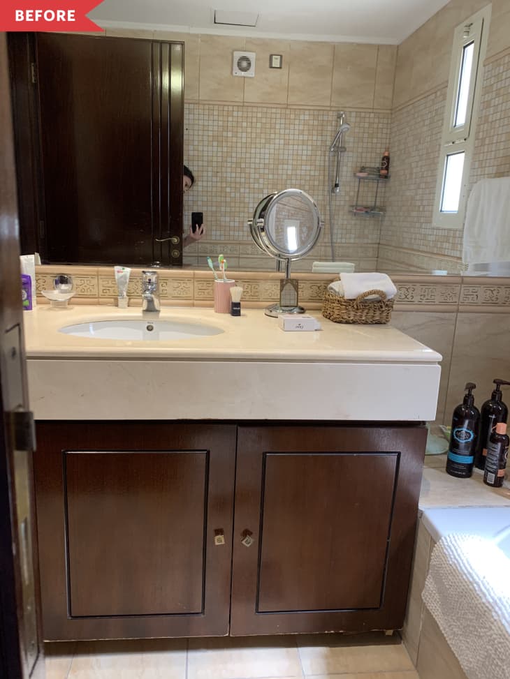 Boho Style Rental Bathroom Redo Apartment Therapy