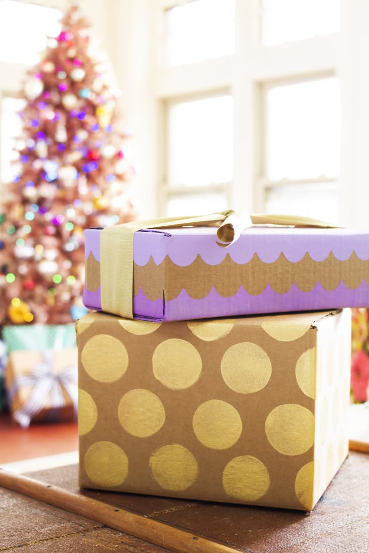 Christmas Decorations in Cardboard Box