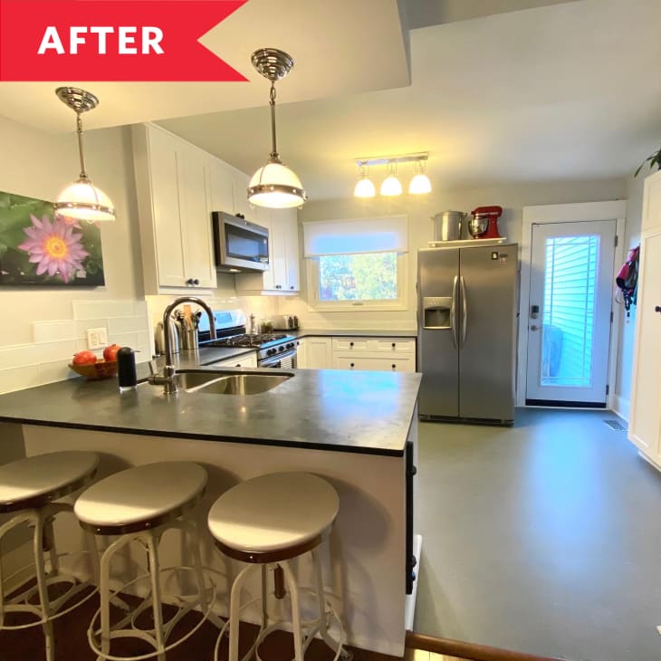 After: Bright, clutter-free kitchen