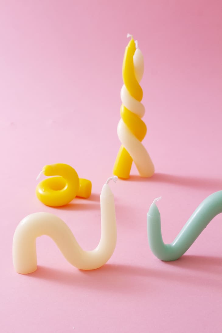 bendy candles in various shapes
