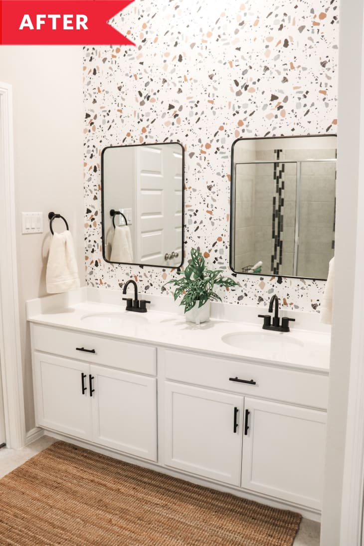 Terrazzo Print Wallpaper DIY - Terrazzo Bathroom Redo Idea ...
