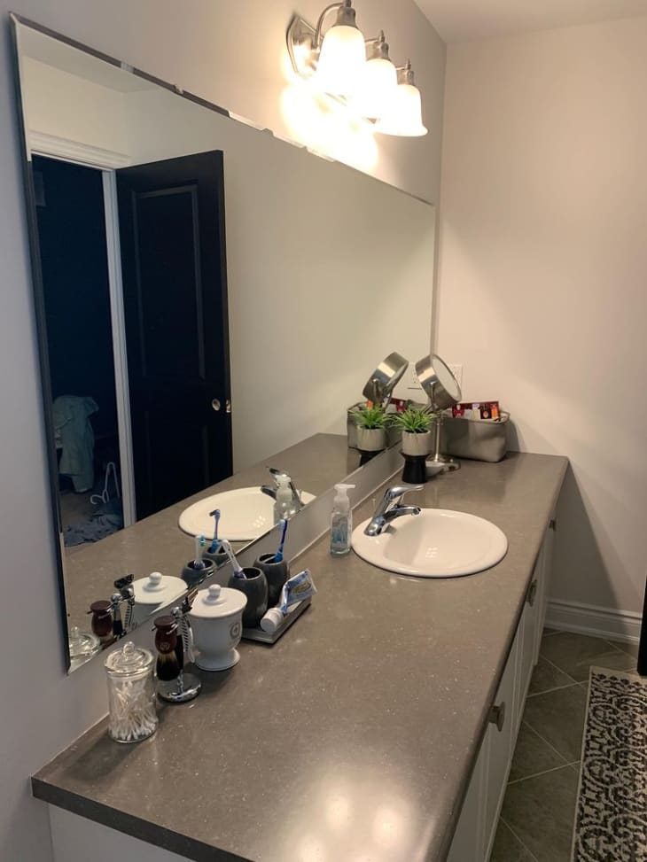 bathroom vanity with single sink