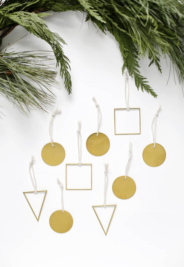 DIY geometric brass ornaments