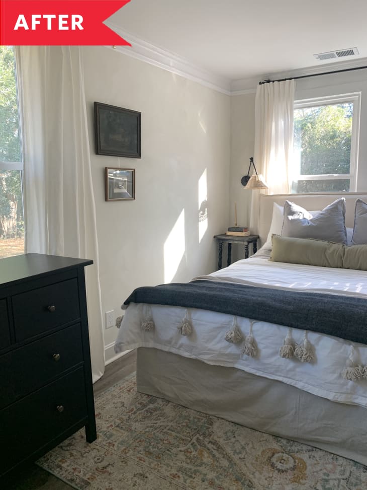 Budget Bedroom Redo with IKEA Headboard Hack - Before and After Photos ...