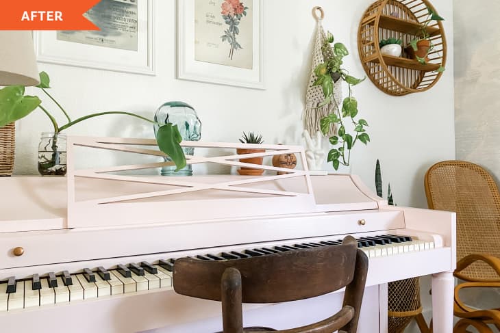 After: Pink piano