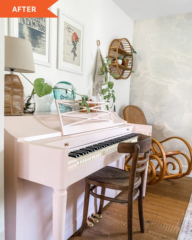 After: Light pink piano