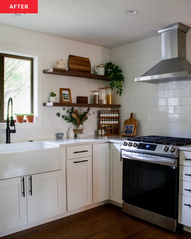 Photo of white kitchen after being renovated