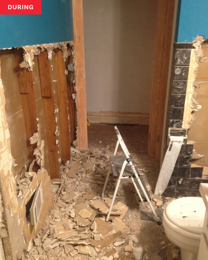 bathroom during renovation/demolition