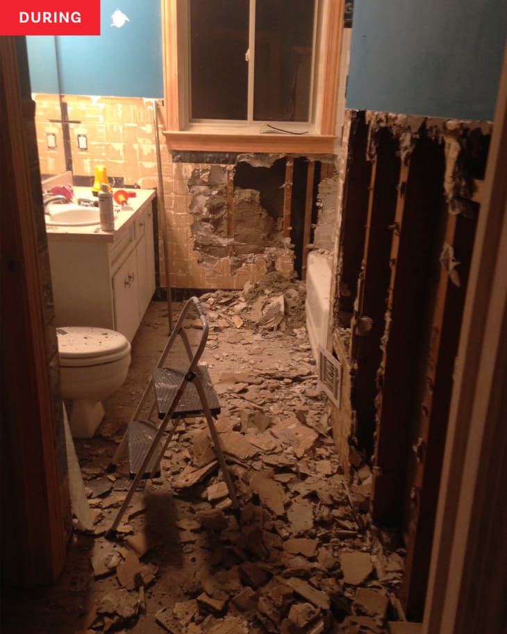 bathroom during renovation/demolition