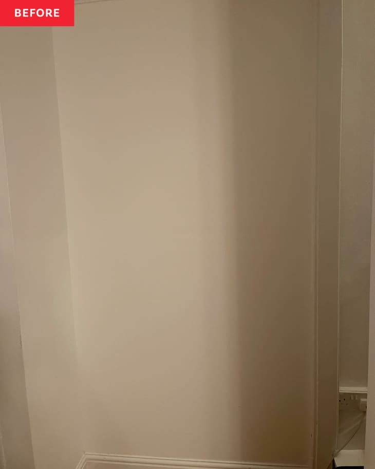 blank white wall before home project with mirrors