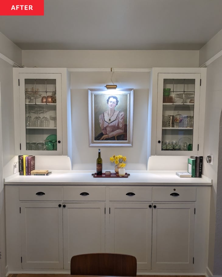 After: Built-in cabinetry in dining room