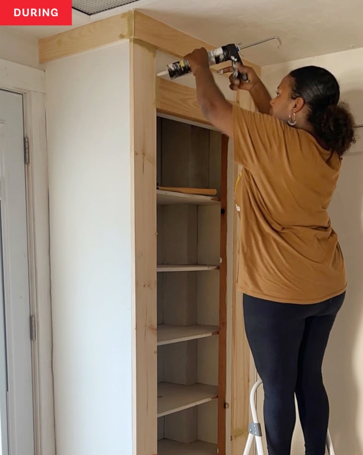 A dweller renovates a closet