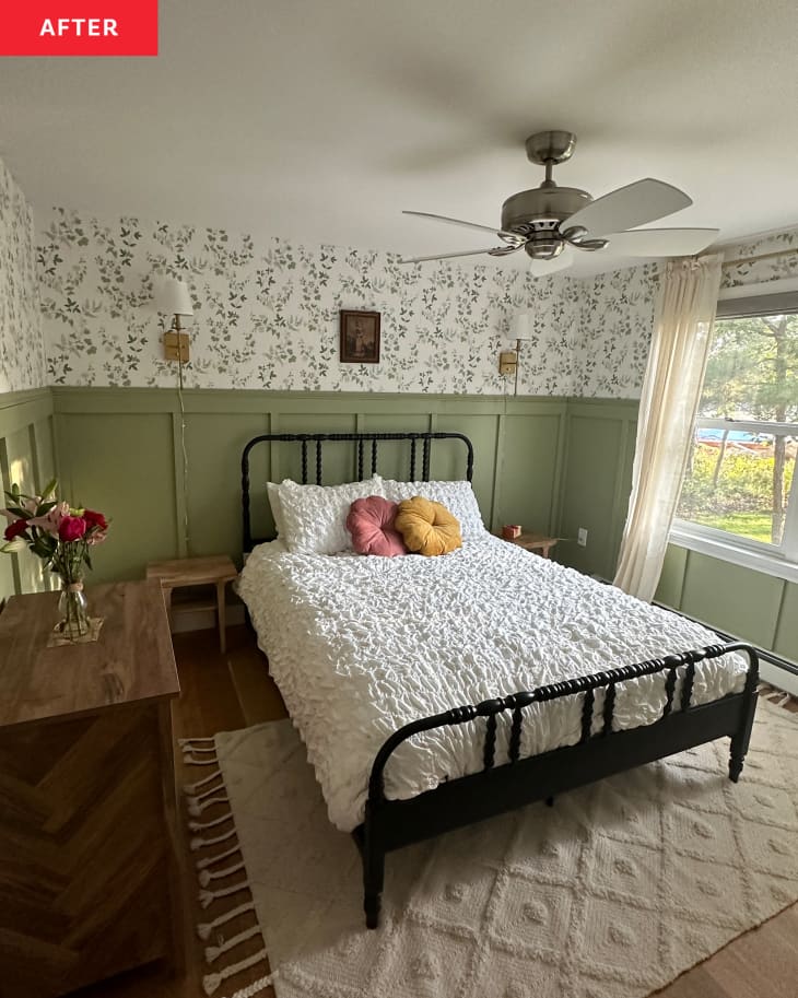 A Cottagecore Bedroom Makeover Cost $1,000 & Is Ultra Cozy | Apartment ...