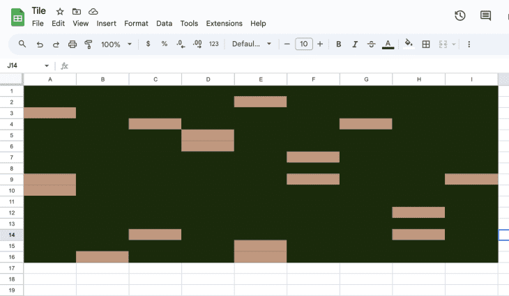 Tile layouts using Google Sheets