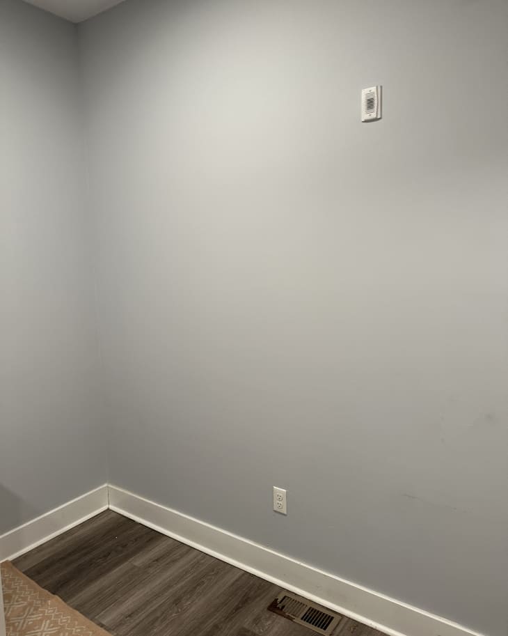 empty room with gray wall before remodel