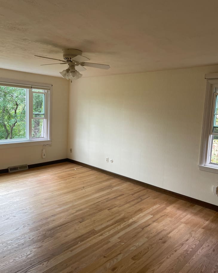 Empty bedroom before remodel.