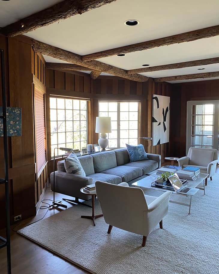 Natural light filled living room before renovation.