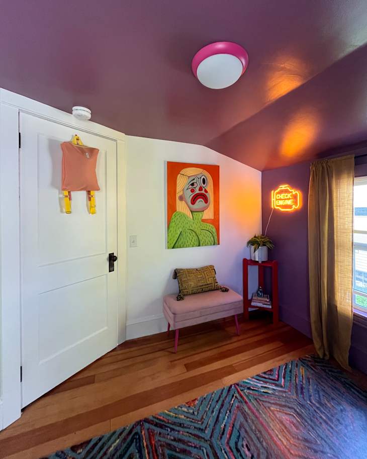 An Uninspiring Home Office Gets an UltraColorful Makeover Apartment