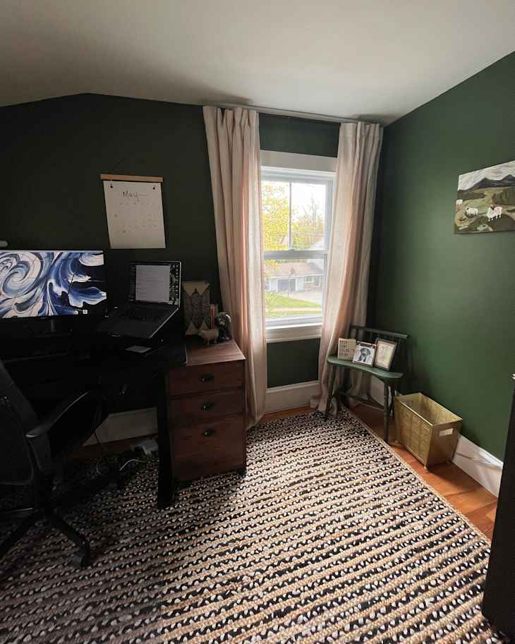 An Uninspiring Home Office Gets an UltraColorful Makeover Apartment