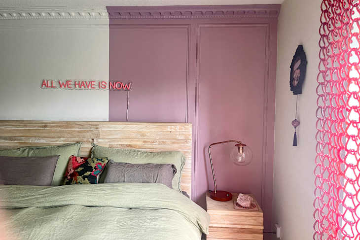 Picture of This $700 Bedroom Makeover Has the Coolest DIY Curtains | Apartment Therapy
