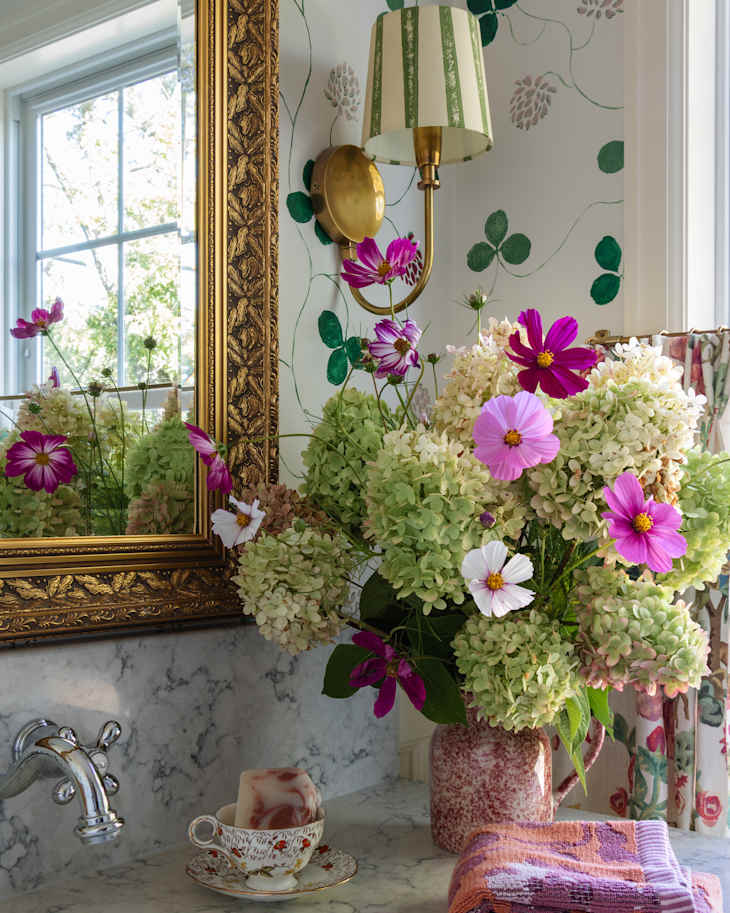 A Plain White Bathroom Gets a “Secret Garden” Makeover | Apartment Therapy