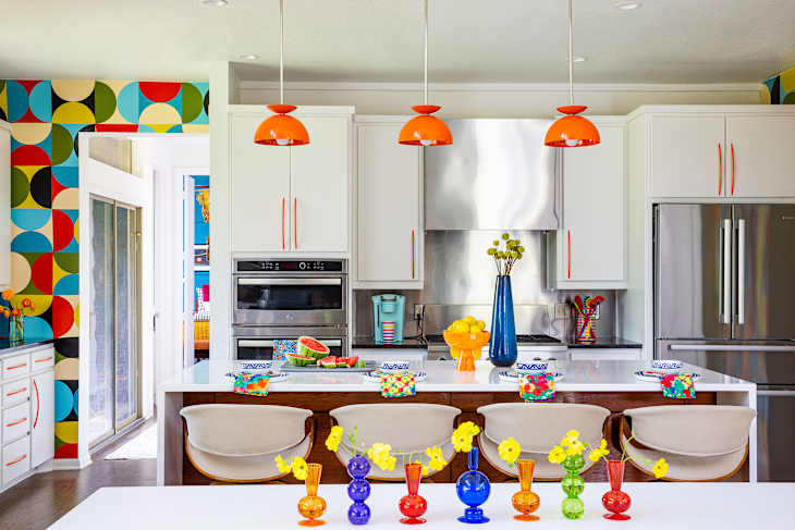 Before & After: A Brown 2007 Kitchen Gets a Colorful Makeover | The Kitchn
