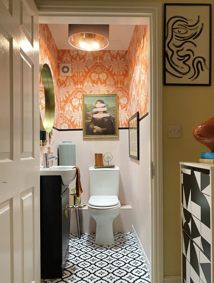 HALF BATHROOM REVEAL  ONE ROOM AT A TIME - Decorate with Tip and More