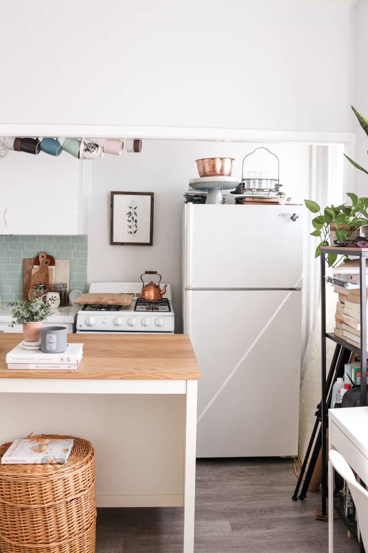 Small white cozy kitchen