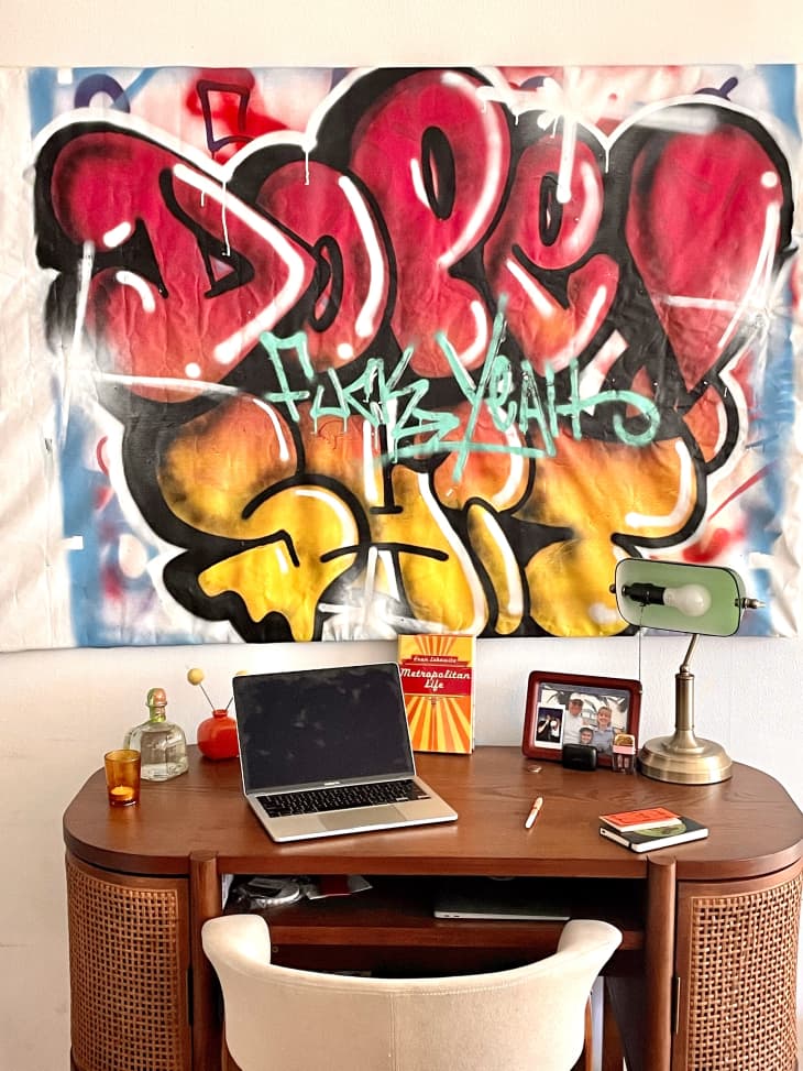 Pop art above desk