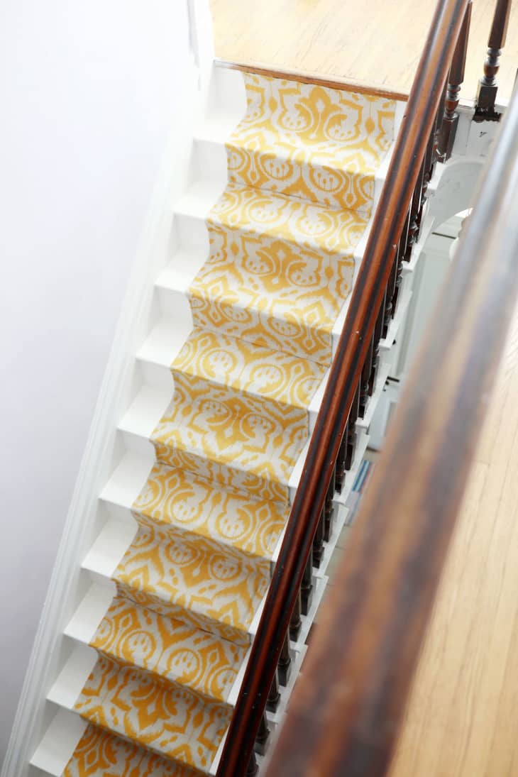 Stairs with yellow runner