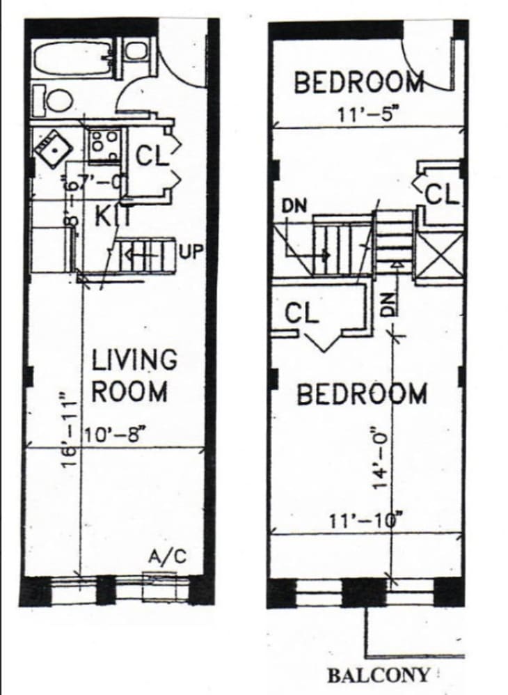 Floor plan of NYC apartment