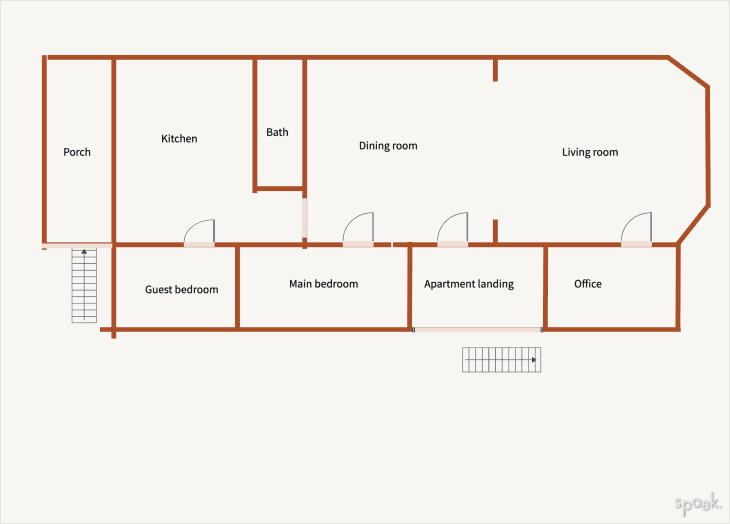 The floor plan of a home
