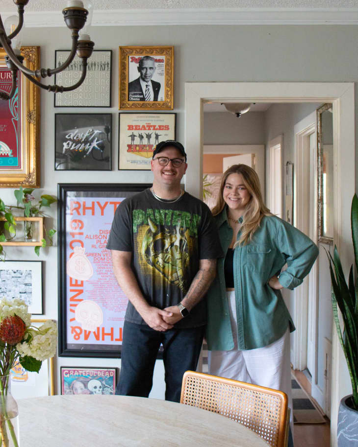 couple standing in their dining room