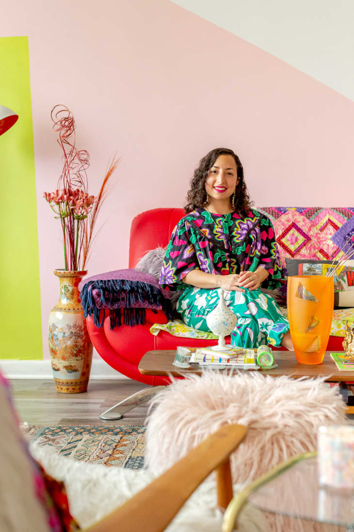 photo of woman in her colorful home