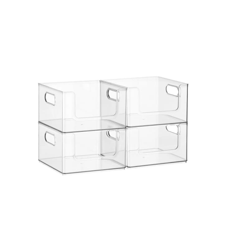 Case of 4 T.H.E. Stacking Pantry Bin Clear at The Container Store