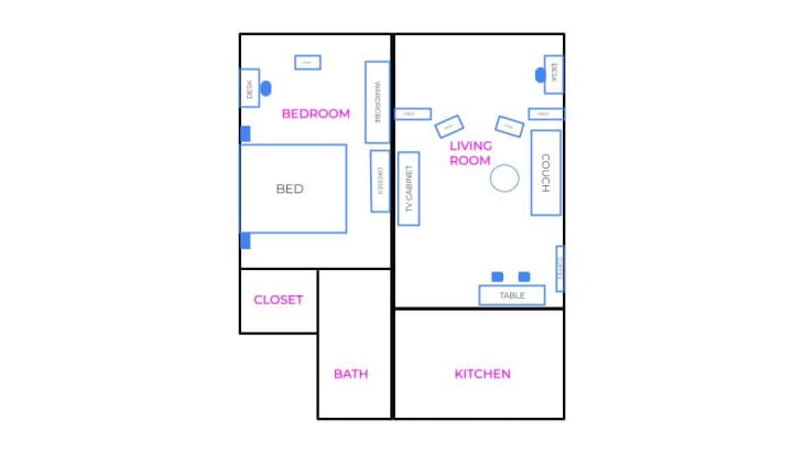 floor plan of NYC apartment
