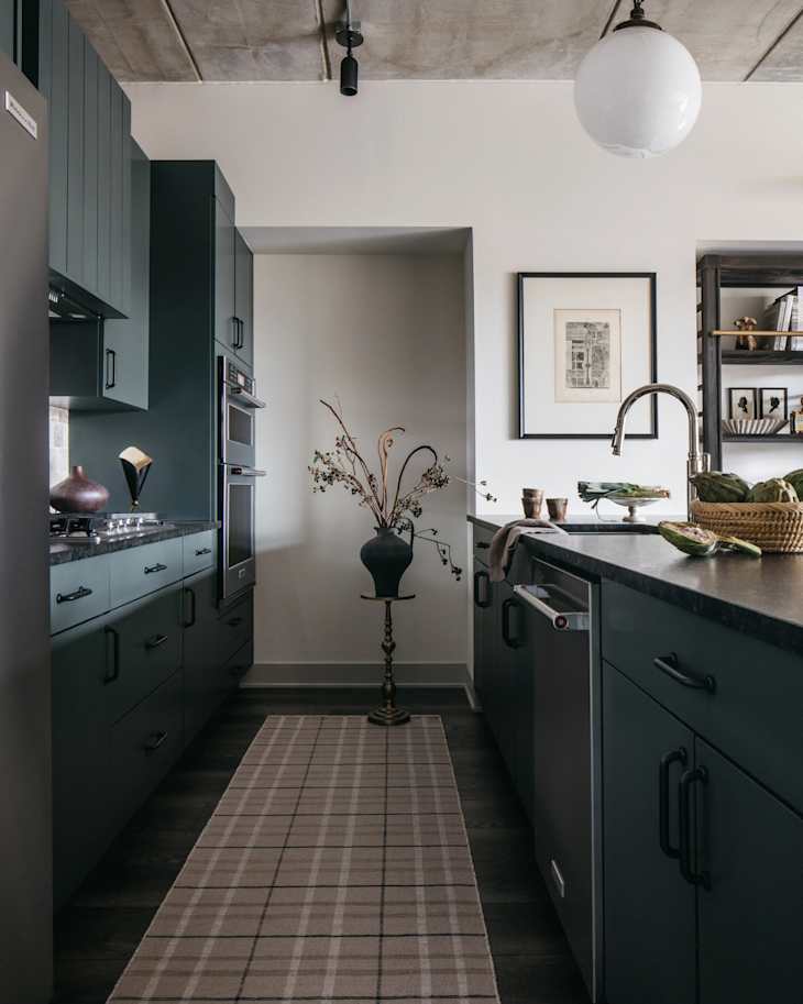 A Deep Gray Paint, Paneling & More Transform a 2006 Kitchen | Apartment ...
