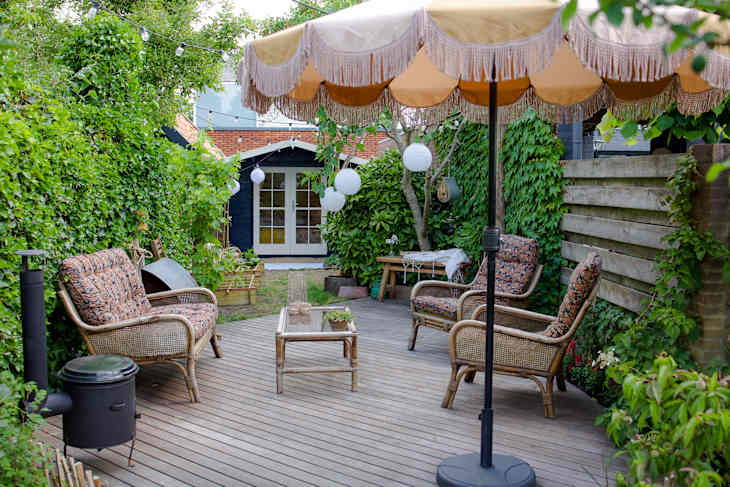 home outfitters patio umbrellas JONATHAN Y UMB1001E Collins 9 ft. Classic Cottage Tassel Market Umbrella with Auto-Tilt, Crank, Wind Vent and UV Protection in Cream Elevate your outdoor living with the LAUSAINT HOME 11 ft Best Choice Products 9ft Fringe