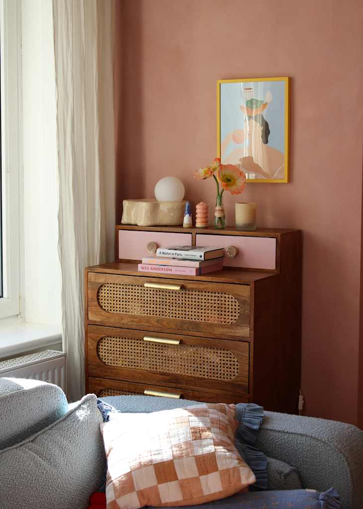 Tour a Colorful German Apartment With All-Pink Living Room | Apartment ...