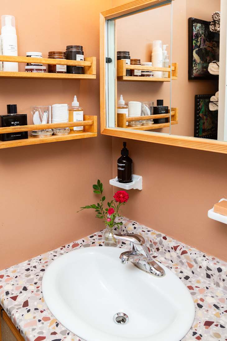 IKEA BEKVÄM Spice Rack Turns Small Bathrooms into Organized Spaces on a Budget