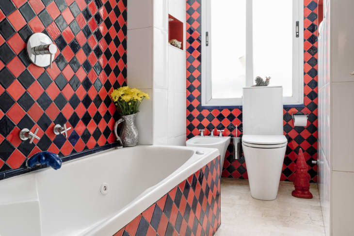 The Best Way To Give Your Bathroom Tile A Style Boost On The Cheap Apartment Therapy