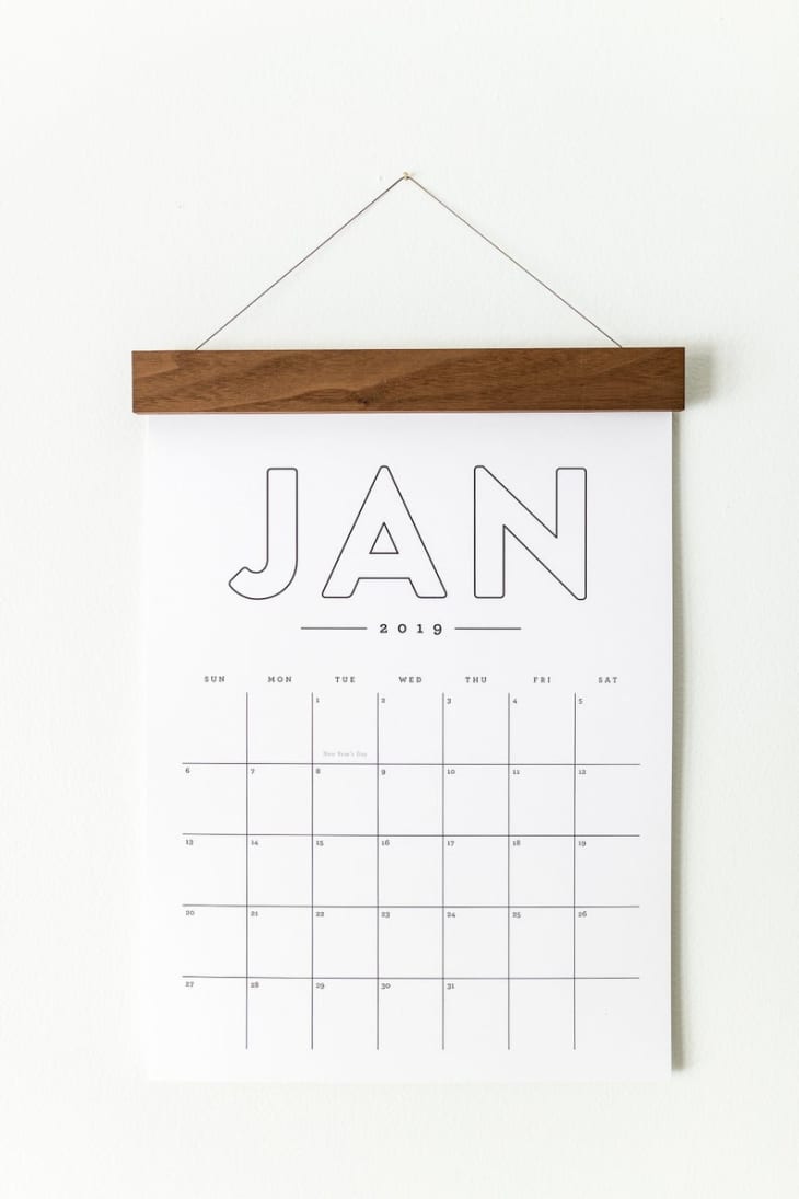 calendar on the wall