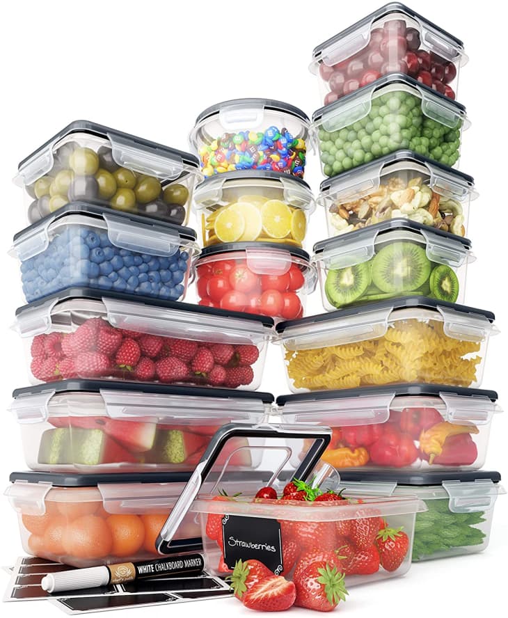 Chef's Path Airtight Food Storage Container Set - 7 PC Set - Labels &  Marker - K